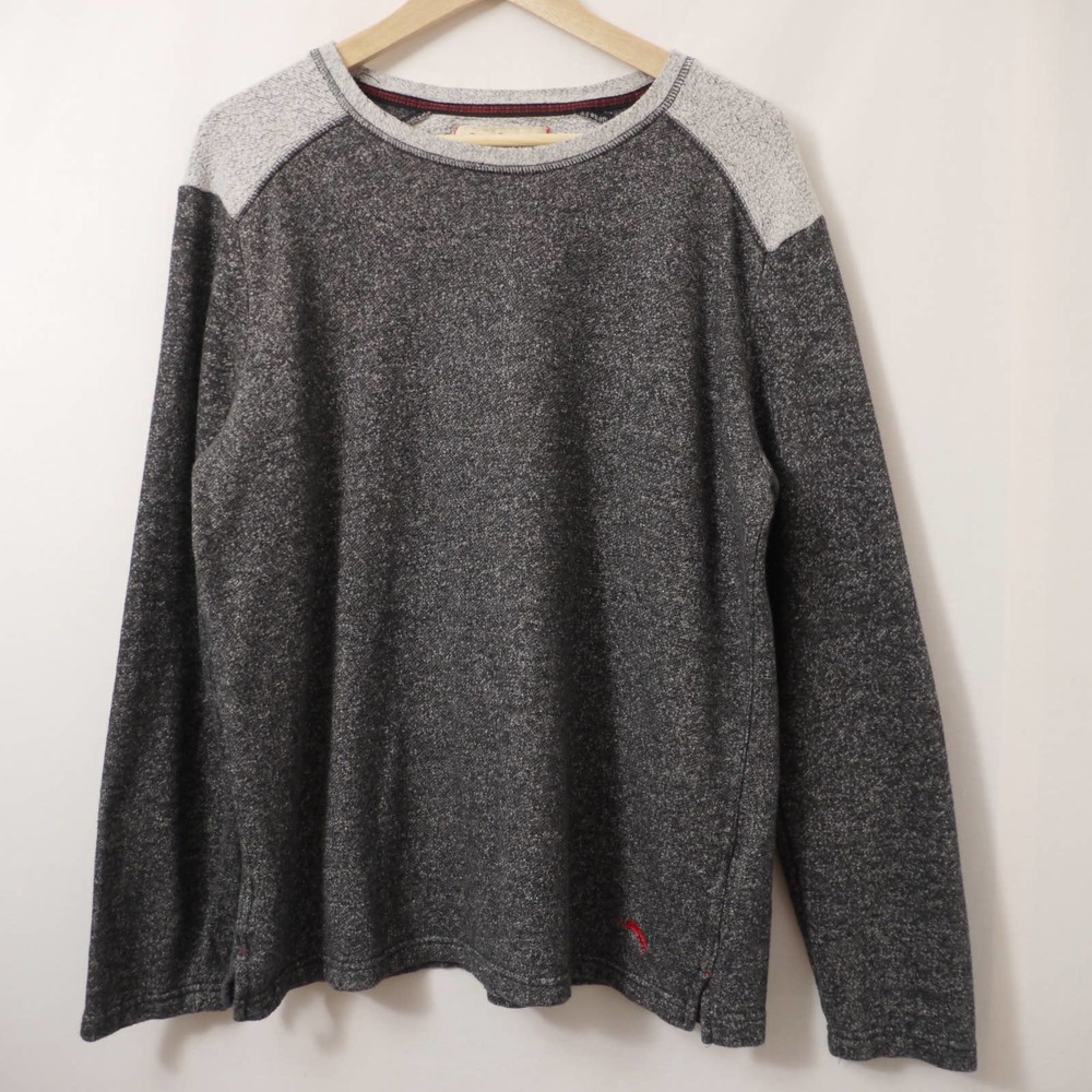 Tommy Bahama Gray Knit Cotton Blend Long Sleeve/ Sweater Size M